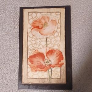 Elegant Poppy Art Print with Black Frame
